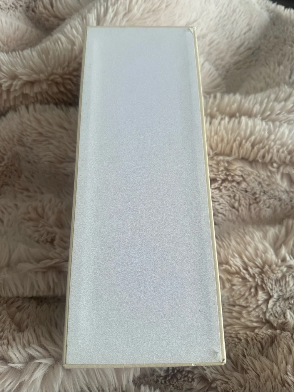Cream 6-Slot Watch Jewelry Display Box Glass Lid w/ Key